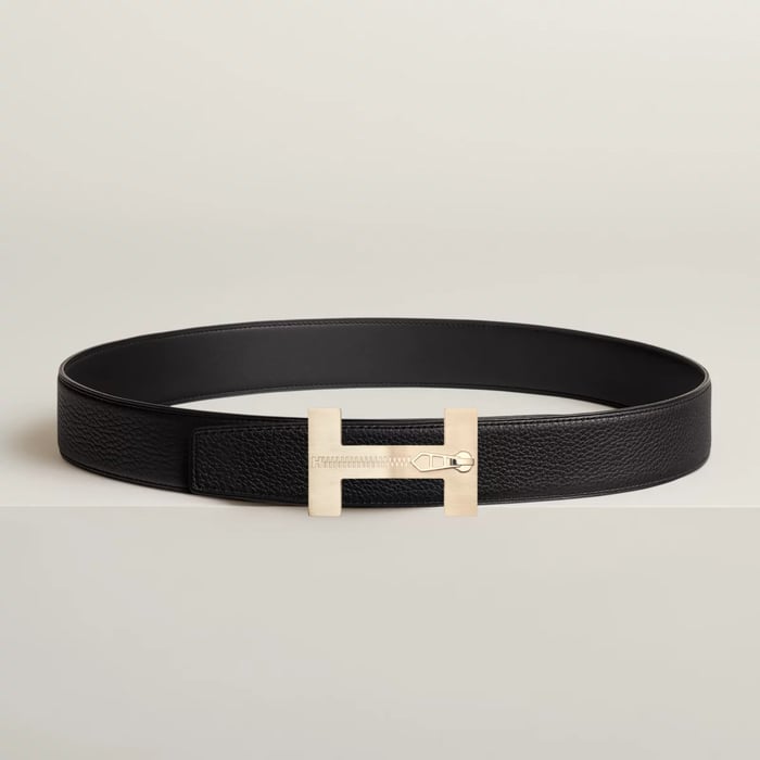 Quizz Ferme-tout Belt Buckle & Reversible Leather Strap 38 MM
