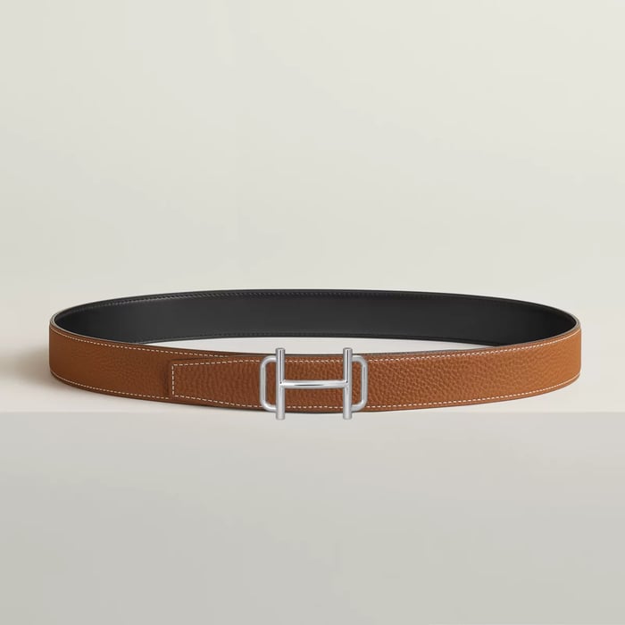 Royal Belt Buckle & Reversible Leather Strap 32 MM