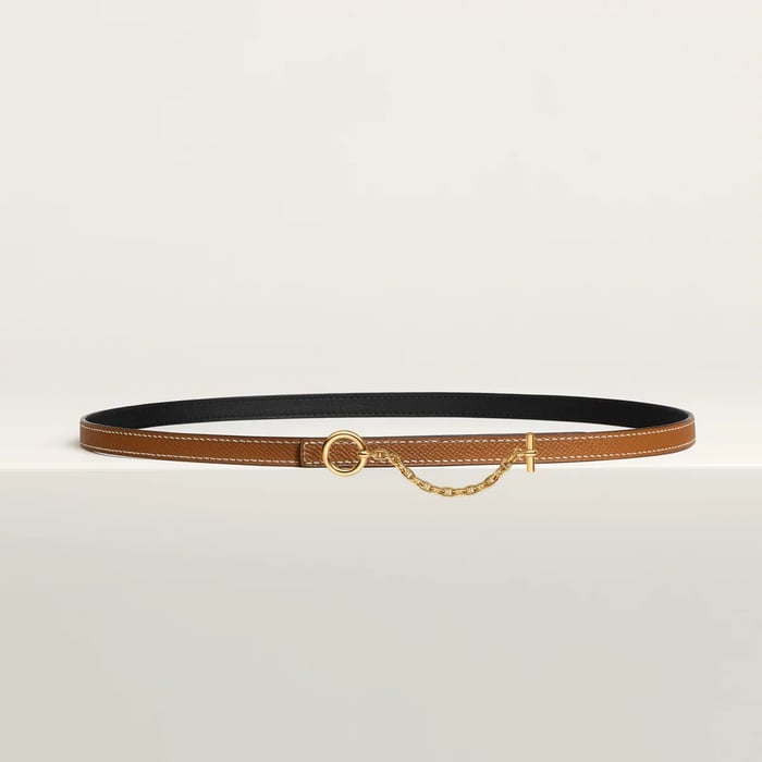 Carrousel Belt Buckle & Reversible Leather Strap 13 MM