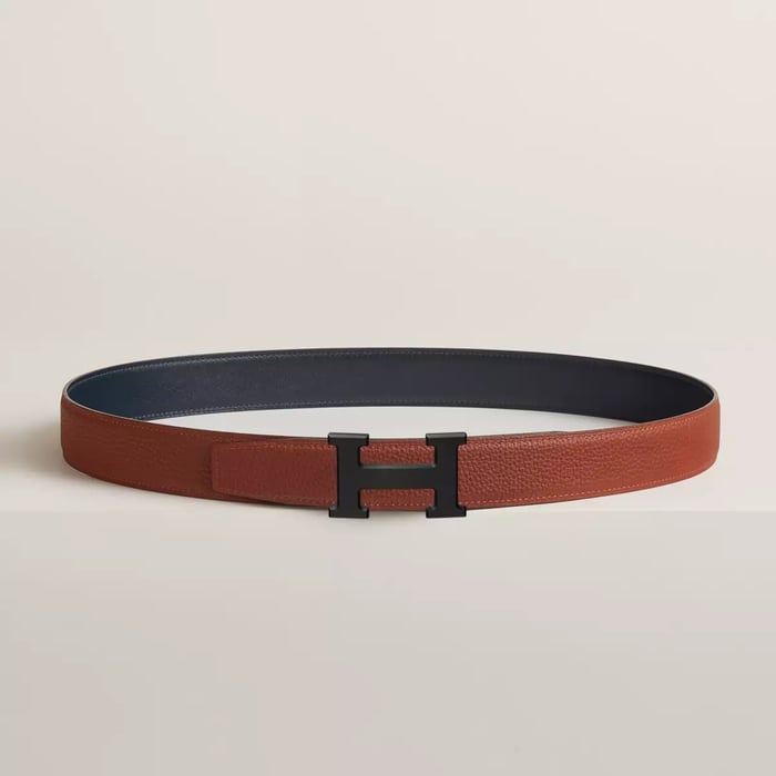 H 벨트 버클 & 리버서블 가죽 스트랩 32mm