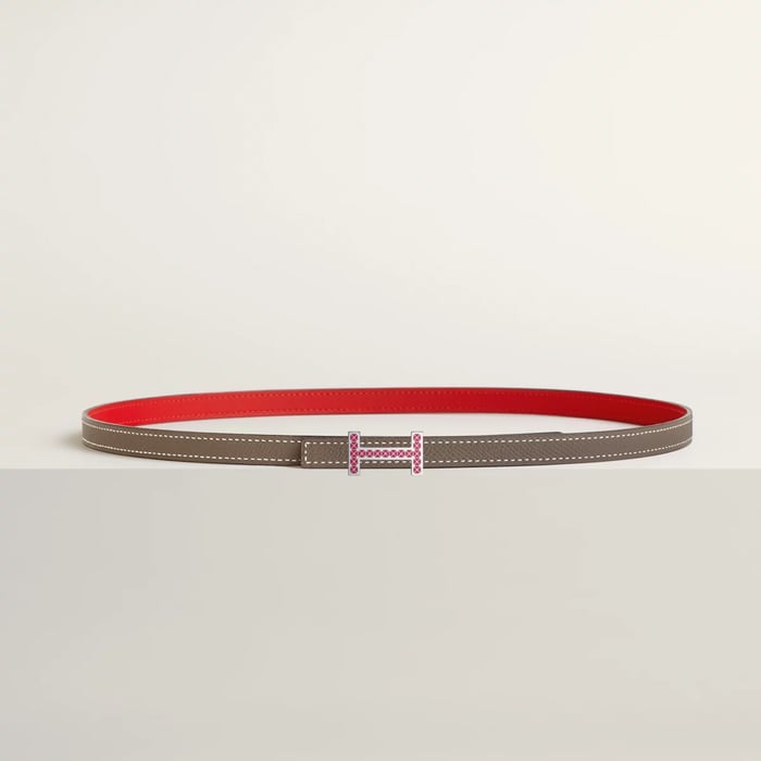 Focus Medor Laquee Belt Buckle & Reversible Leather Strap 13 MM