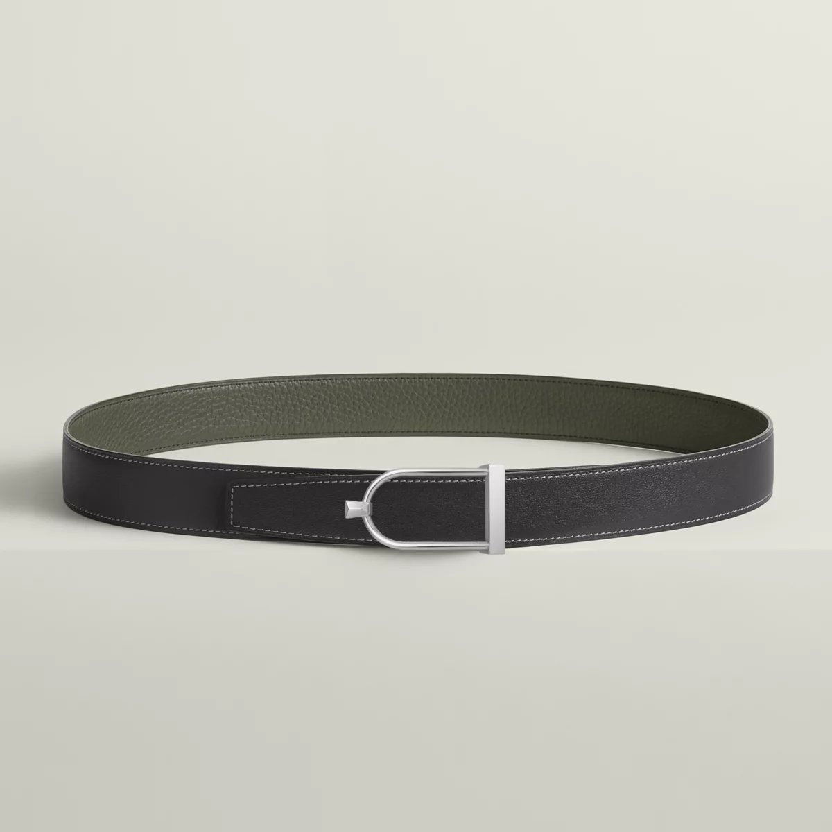 Ecrin belt buckle & Reversible leather strap 32 mm