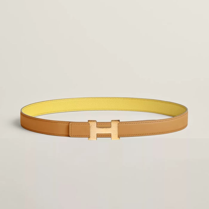Mini Constance Martelee belt buckle & Reversible leather strap 24 mm