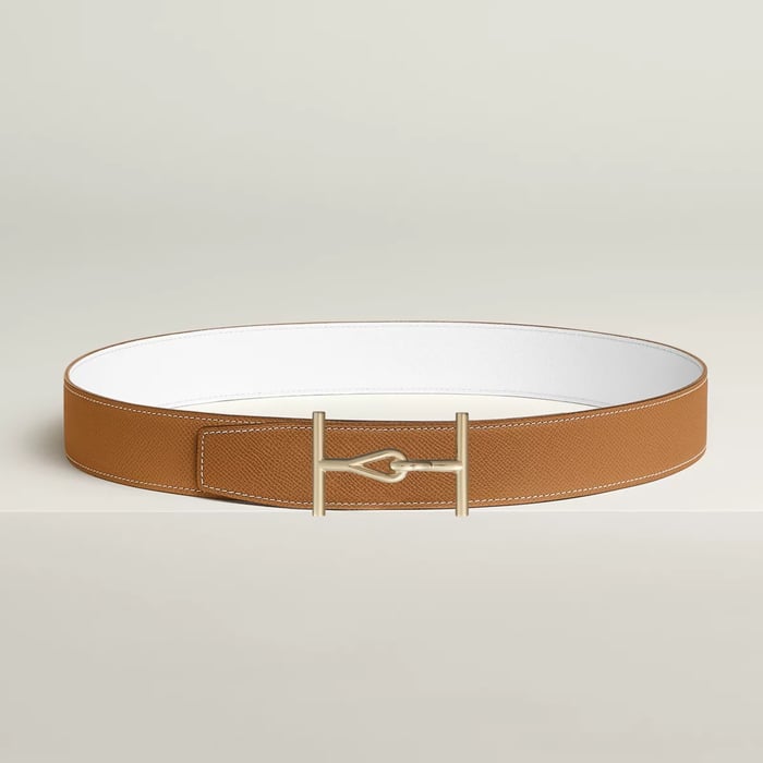 Jumbo Belt Buckle & Reversible Leather Strap 38 MM