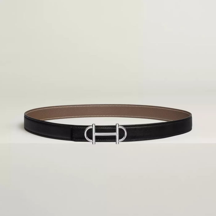 Gamma belt buckle & Reversible leather strap 24 mm