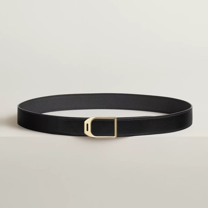 Jockey Belt Buckle & Reversible Leather Strap 32 MM