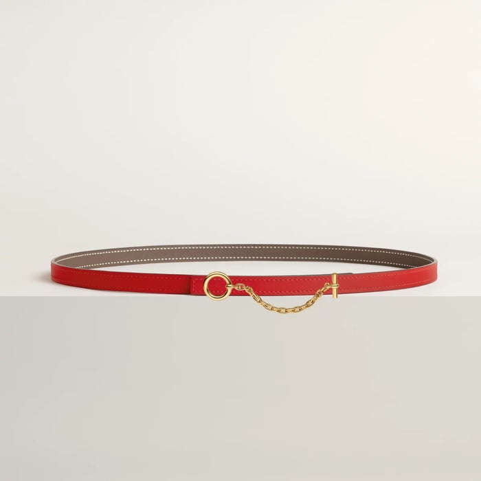 Carrousel belt buckle & Reversible leather strap 13 mm