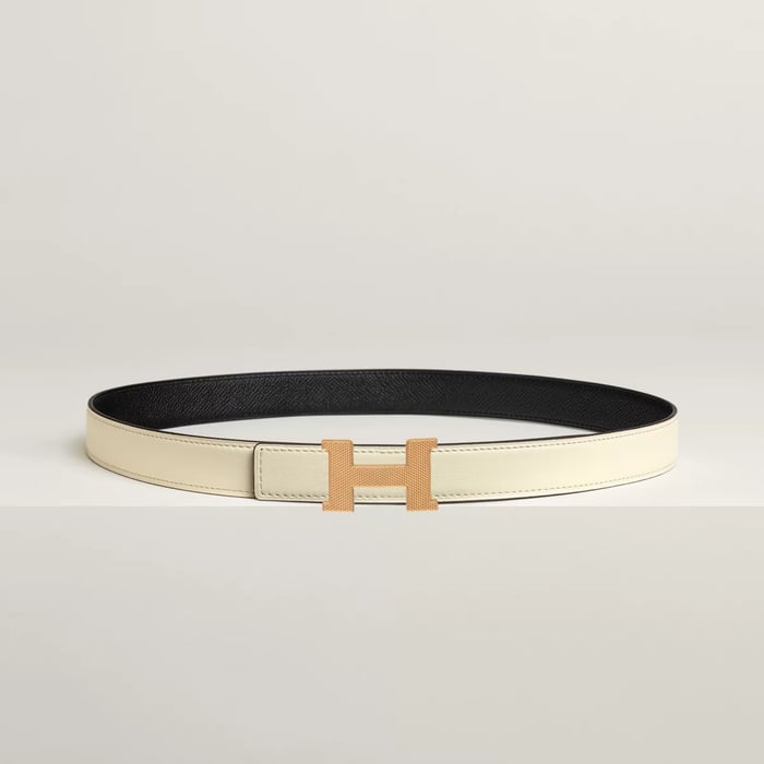 Mini Constance Guillochee Belt Buckle & Reversible Leather Strap 24 MM
