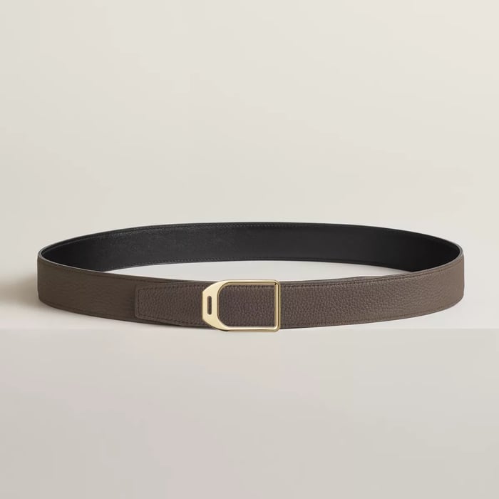 Jockey Belt Buckle & Reversible Leather Strap 32 MM