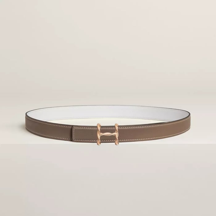 H Torsade Belt Buckle & Reversible Leather Strap 24 MM