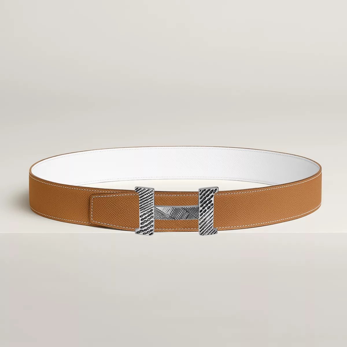 Boucle de ceinture Constance Touareg & Cuir de ceinture réversible 38 mm