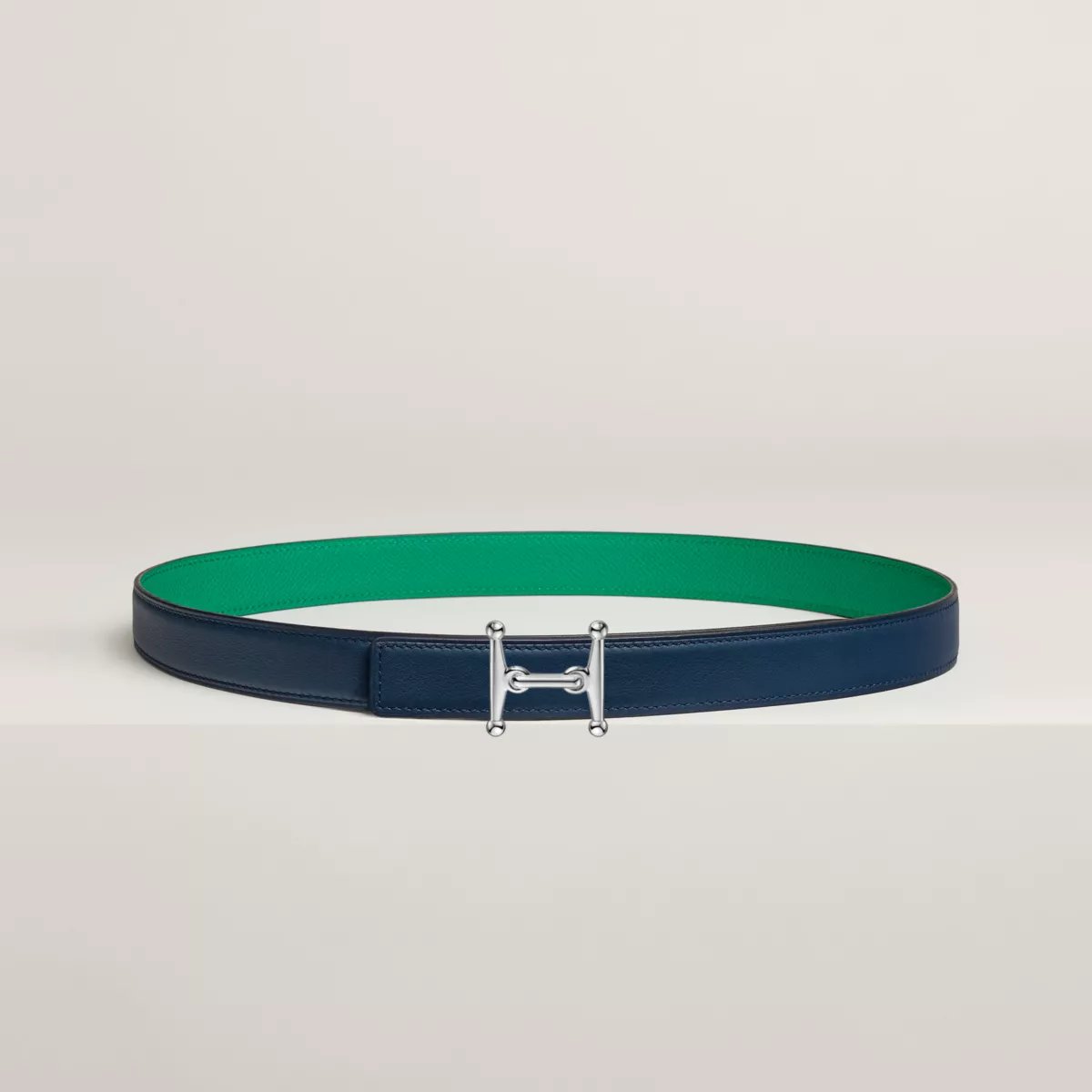 Mors H belt buckle & Reversible leather strap 24 mm