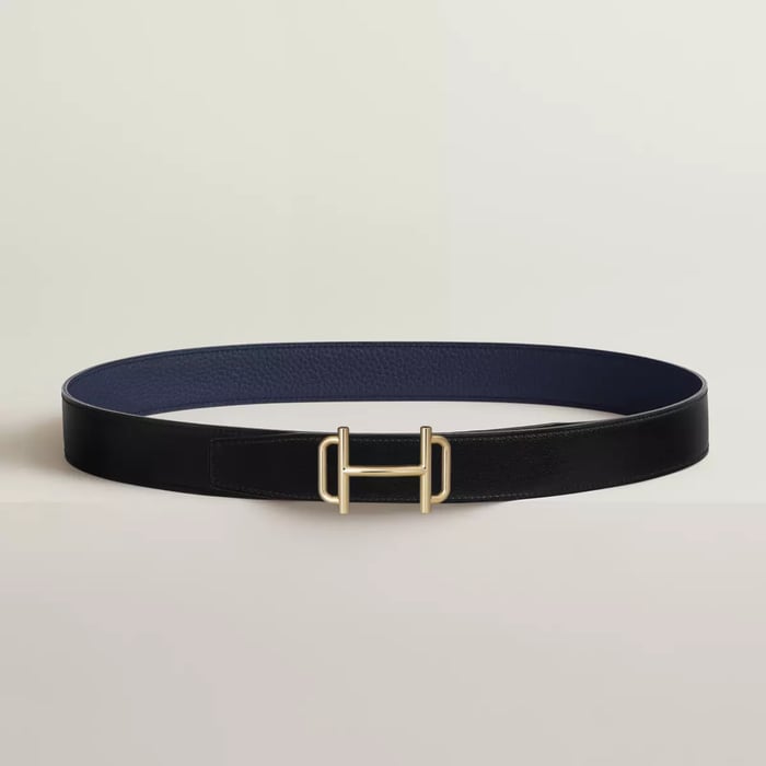 Royal Belt Buckle & Reversible Leather Strap 32 MM