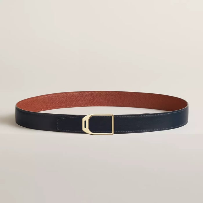 Jockey Belt Buckle & Reversible Leather Strap 32 MM