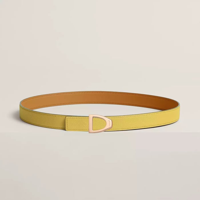Cavaliere Belt Buckle & Reversible Leather Strap 24 MM