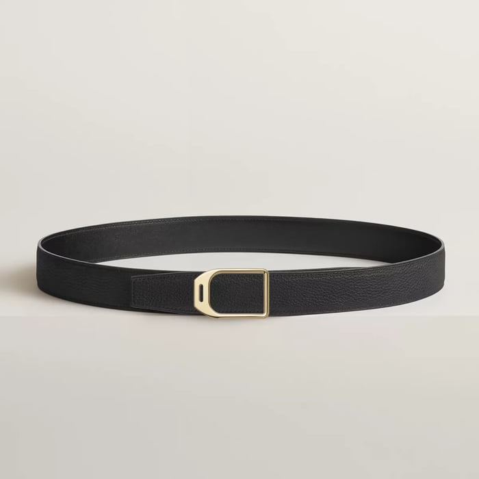 Jockey Belt Buckle & Reversible Leather Strap 32 MM
