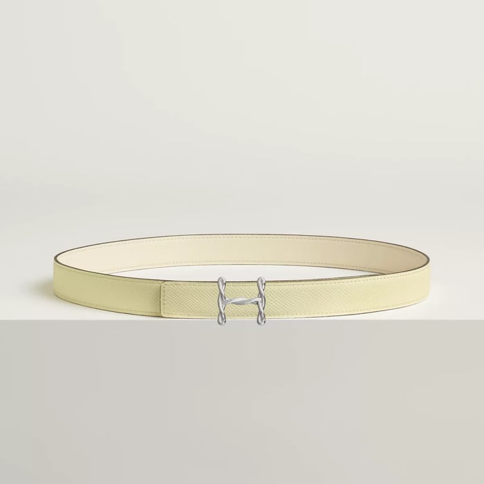 H Torsade Belt Buckle & Reversible Leather Strap 24 MM