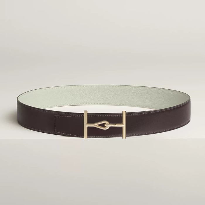 Jumbo Belt Buckle & Reversible Leather Strap 38 MM