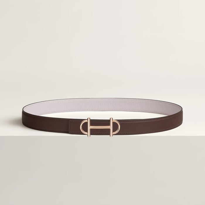 Gamma belt buckle & Reversible leather strap 24 mm