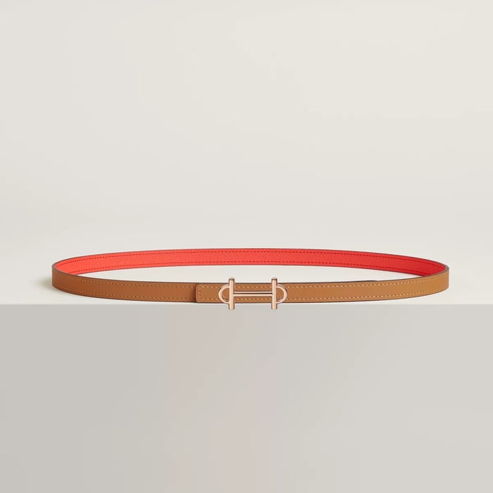 Gamma belt buckle & Reversible leather strap 13 mm