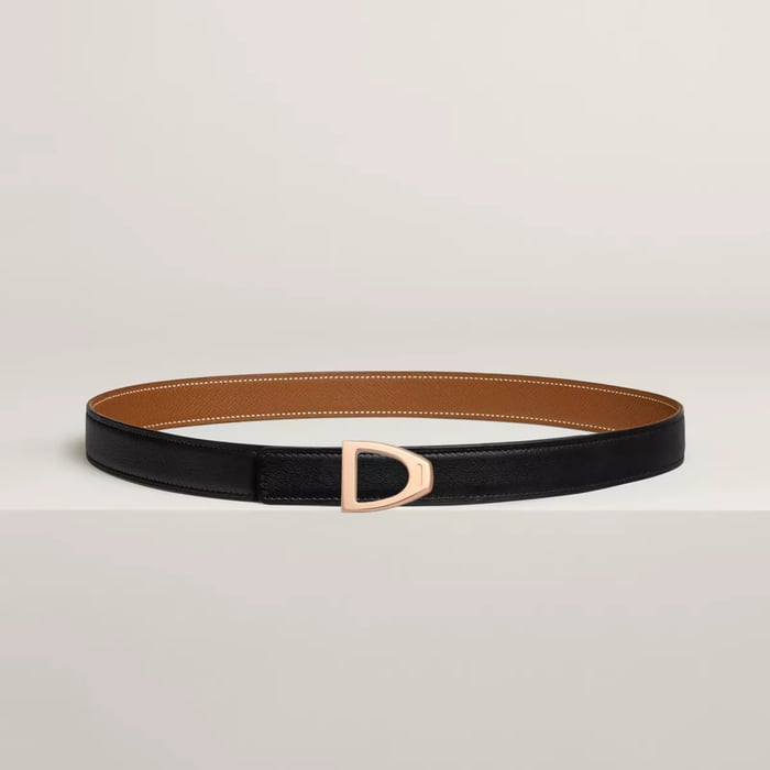 Cavaliere belt buckle & Reversible leather strap 24 mm