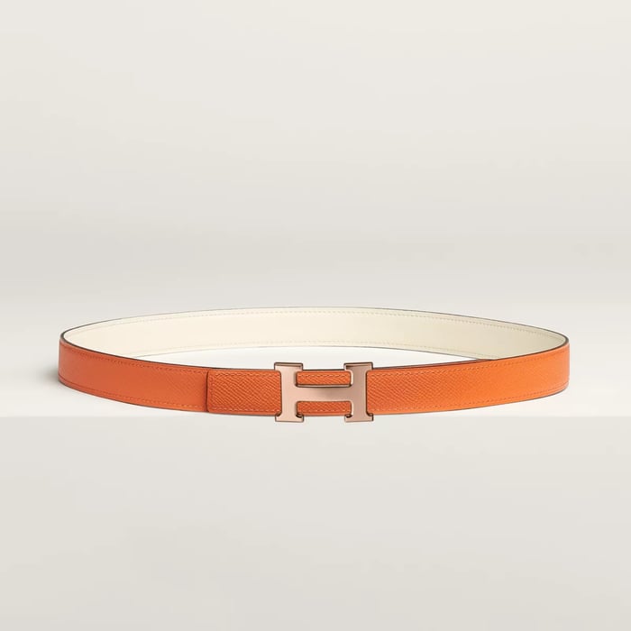 Mini H Belt Buckle & Reversible Leather Strap 24 MM