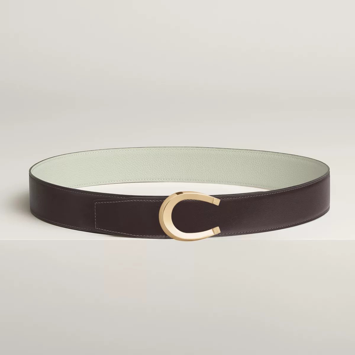 Luck belt buckle & Reversible leather strap 38 mm