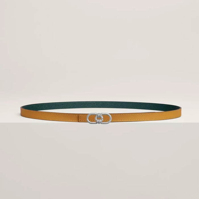 Plaisance belt buckle & Reversible leather strap 13 mm