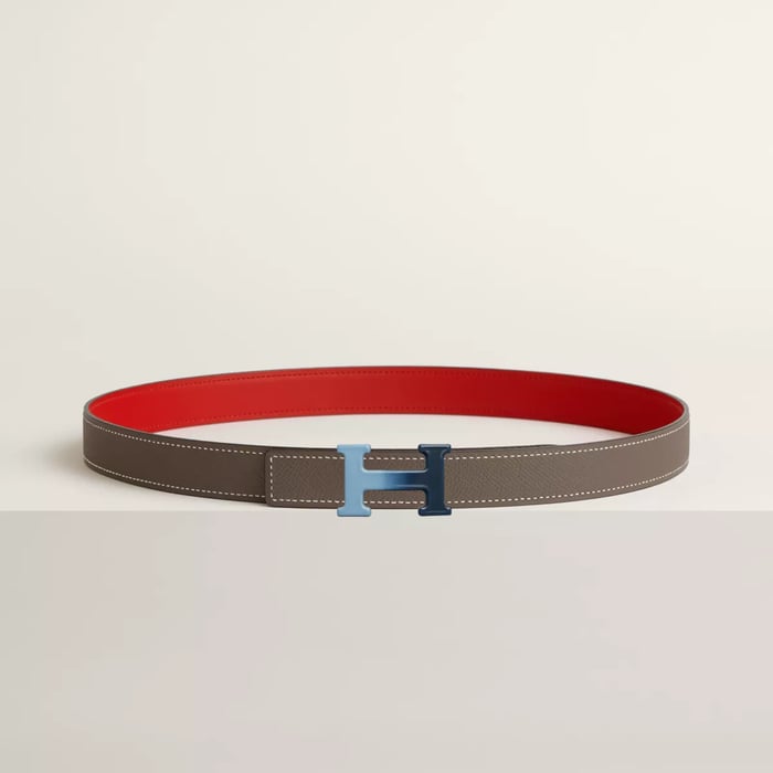 H Email Fusion Belt Buckle & Reversible Leather Strap 24 MM