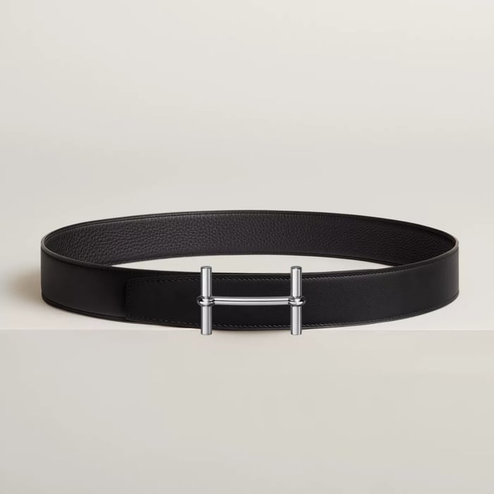 H d'Ancre Belt Buckle & Reversible Leather Strap 38 MM