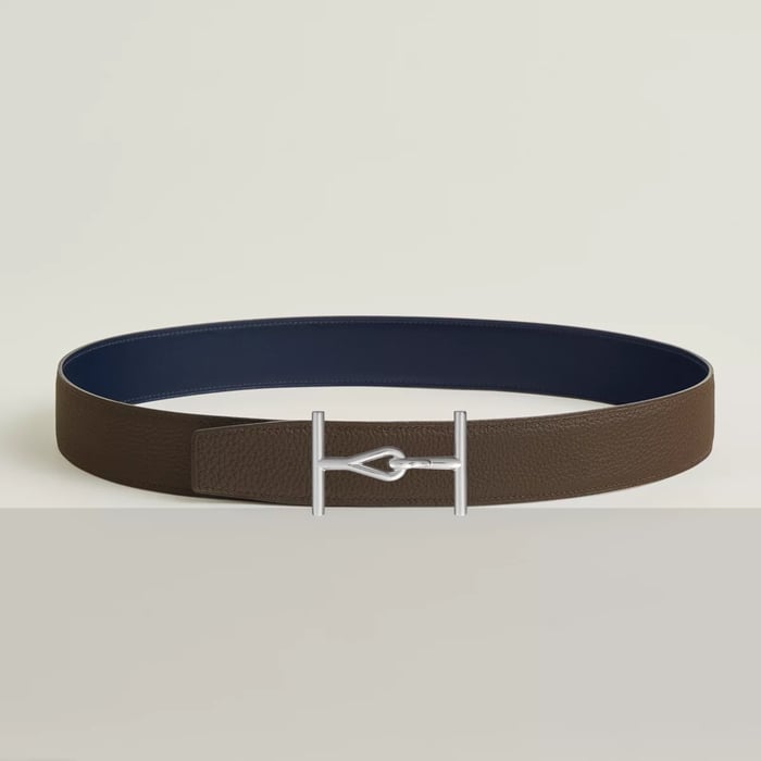 Jumbo Belt Buckle & Reversible Leather Strap 38 MM