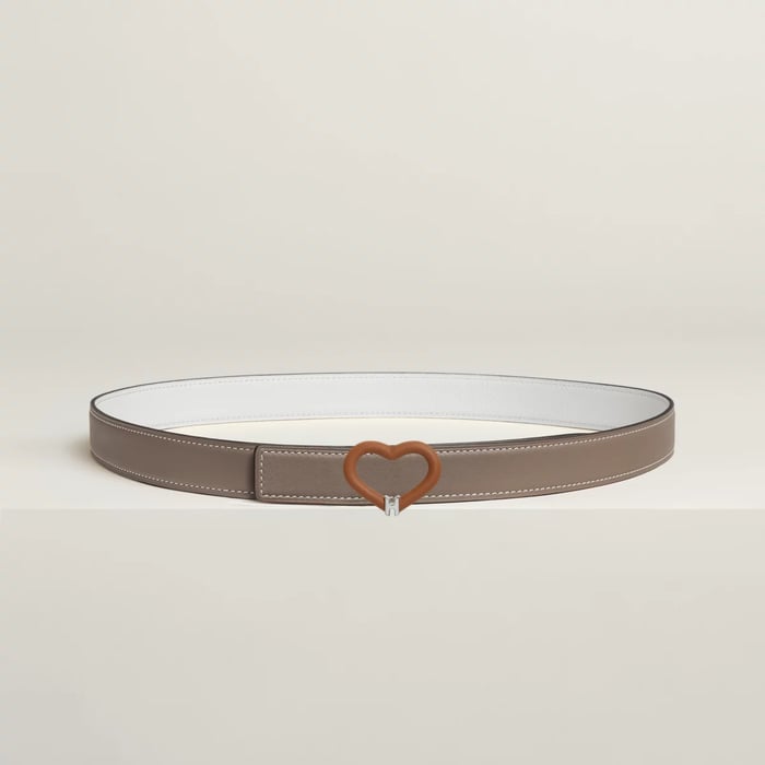 Plein Coeur belt buckle & Reversible leather strap 24 mm