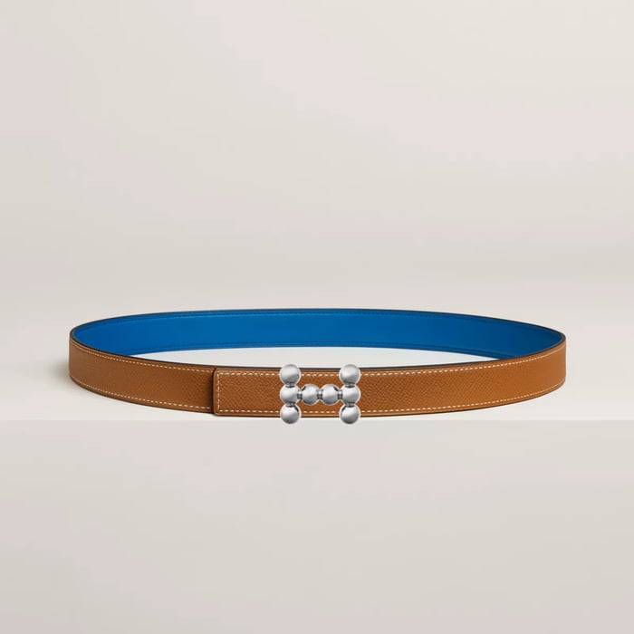 Bubble Belt Buckle & Reversible Leather Strap 24 MM