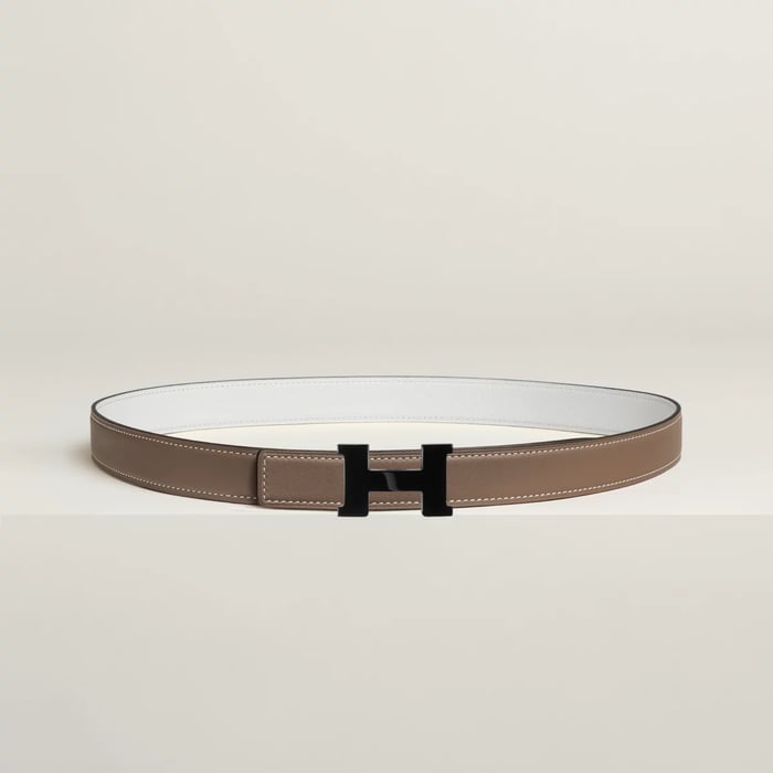 Mini Constance So Black belt buckle & Reversible leather strap 24 mm