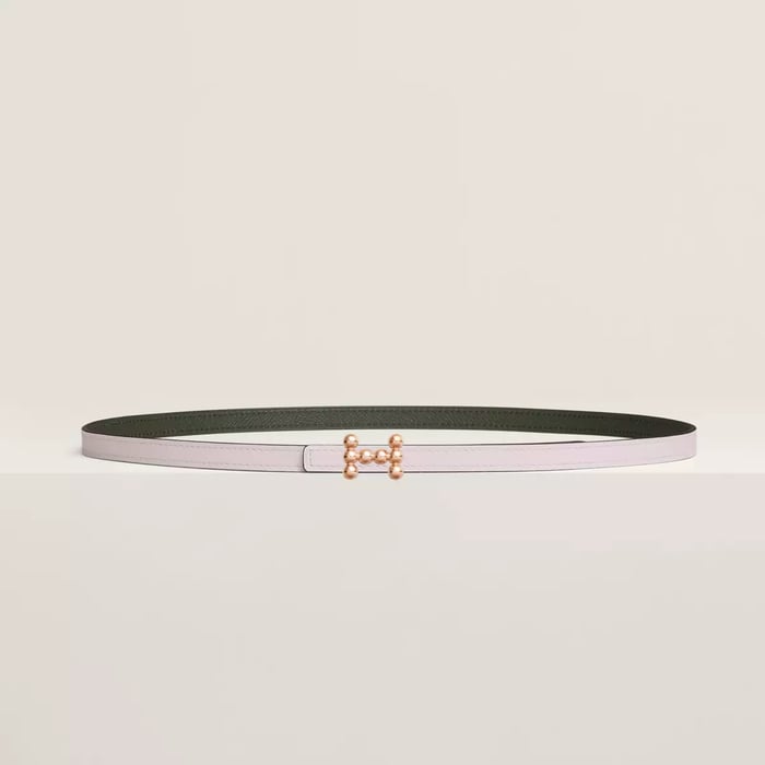 Bubble belt buckle & Reversible leather strap 13 mm