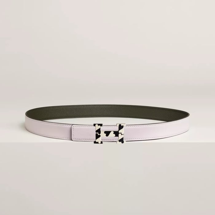 H Email Coeur belt buckle & Reversible leather strap 24 mm