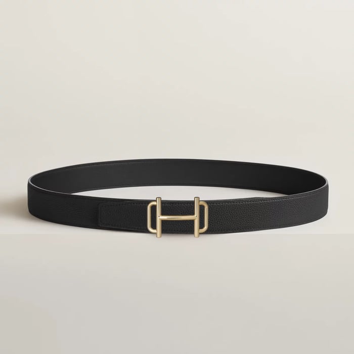 Royal Belt Buckle & Reversible Leather Strap 32 MM
