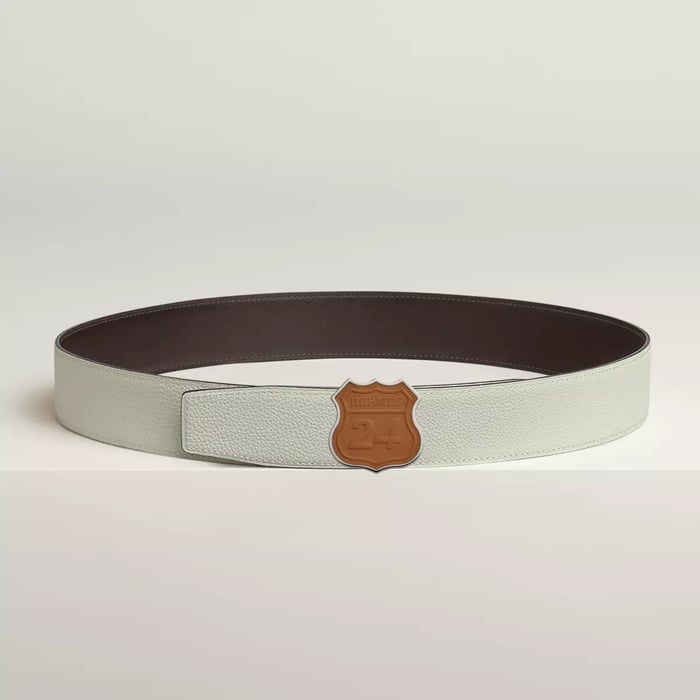on the Road Belt Buckle & Reversible Leather Strap 38 MM