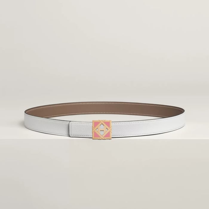 H Roseraie Belt Buckle & Reversible Leather Strap 24 MM