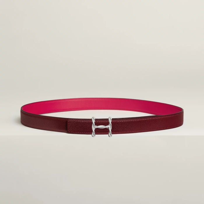 H Torsade Belt Buckle & Reversible Leather Strap 24 MM