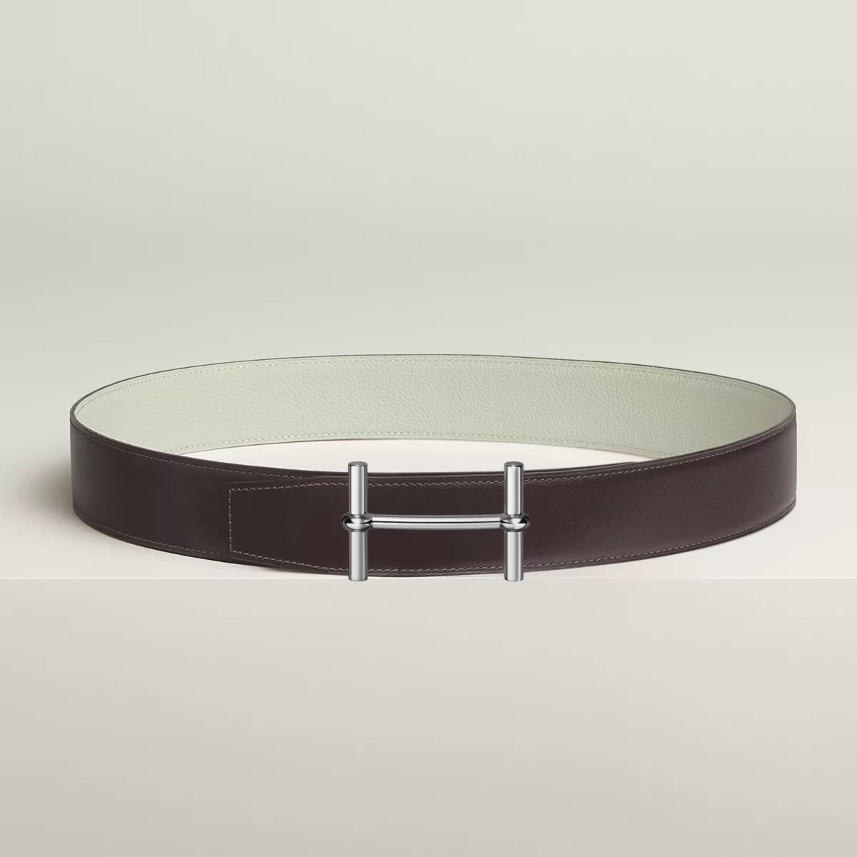 H d'Ancre belt buckle & Reversible leather strap 38 mm