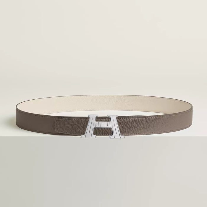 H Take Off Belt Buckle & Reversible Leather Strap 32 MM