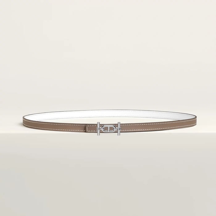 Ancre belt buckle & Reversible leather strap 13 mm