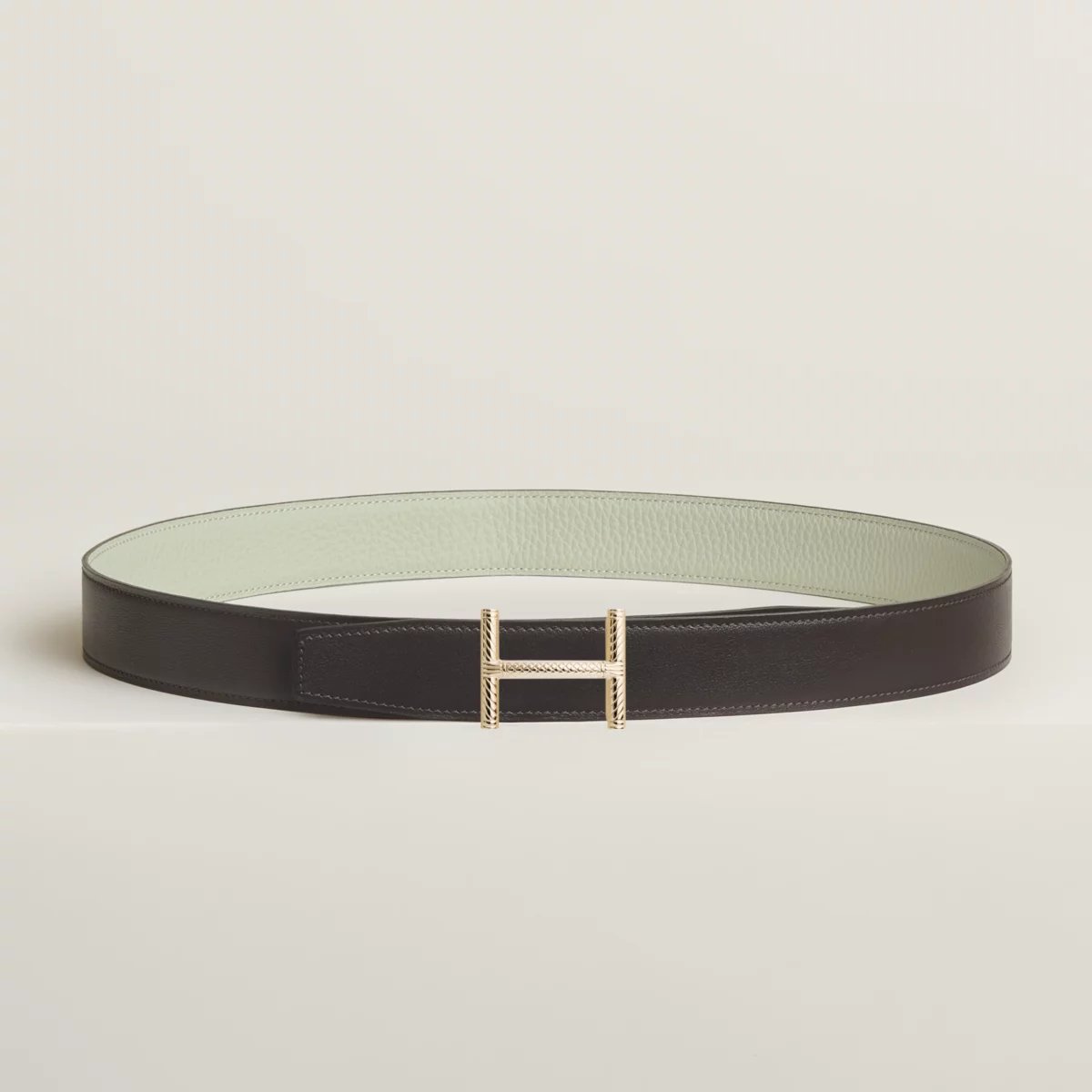 Hisseo belt buckle & Reversible leather strap 32 mm