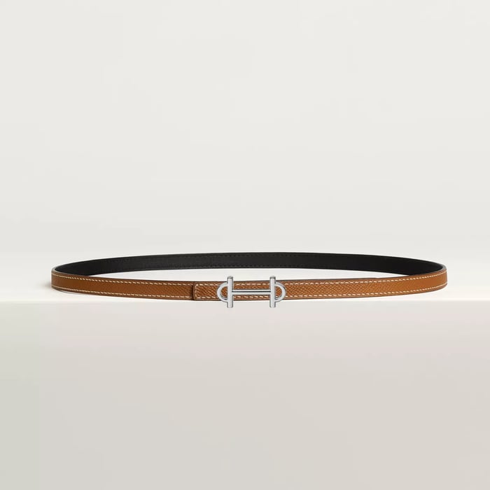 Gamma Belt Buckle & Reversible Leather Strap 13 MM