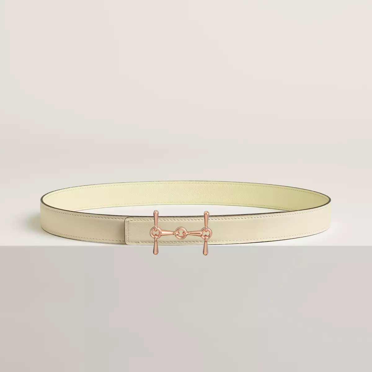 H Equestre belt buckle & Reversible leather strap 24 mm