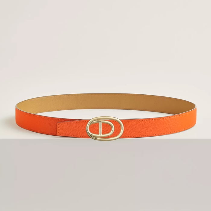 Odyssee belt buckle & Reversible leather strap 32 mm