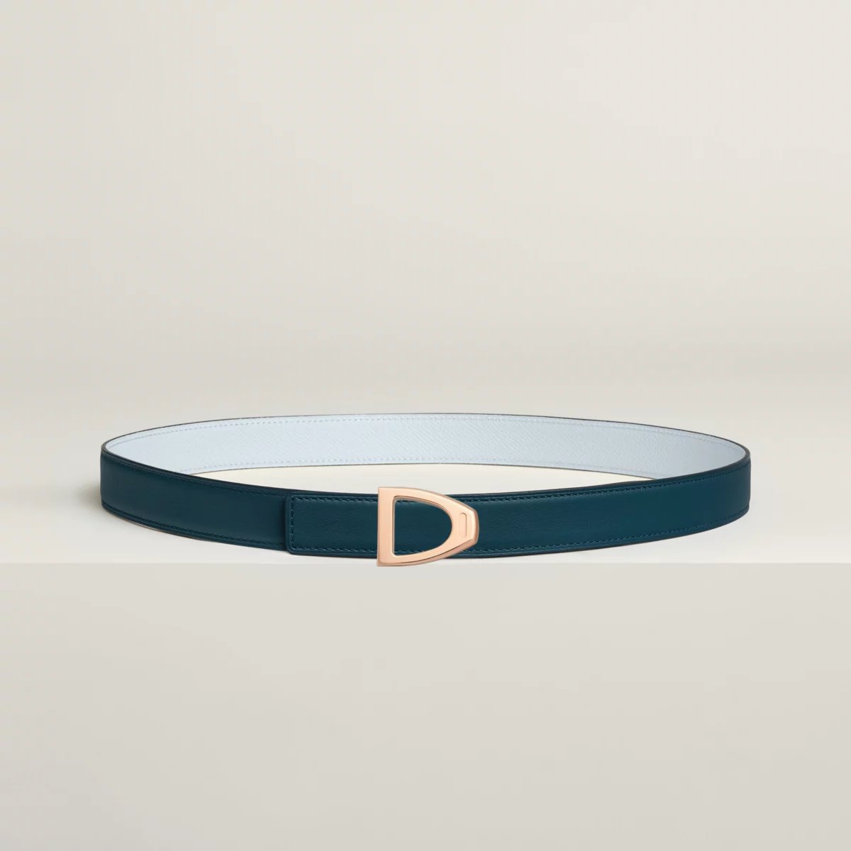 Cavaliere 벨트 버클 & 리버서블 가죽 스트랩 24mm