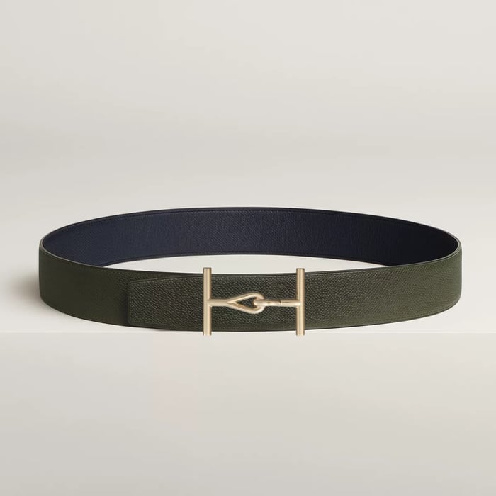 Jumbo Belt Buckle & Reversible Leather Strap 38 MM