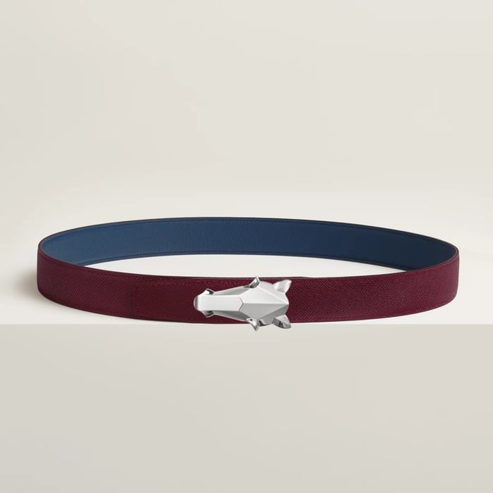Destrier Belt Buckle & Reversible Leather Strap 32 MM